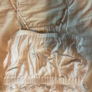 White hollister crop top